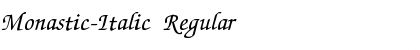 Monastic-Italic Regular Font