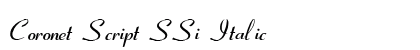 Coronet Script SSi Italic Preview