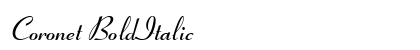 Coronet BoldItalic Preview