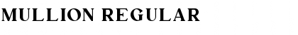 Mullion Regular Font