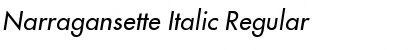 Narragansette Italic Regular Font