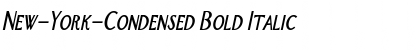 New-York-Condensed Bold Italic Font