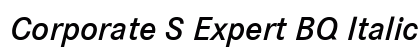 Corporate S Expert BQ Italic Preview