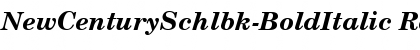 NewCenturySchlbk-BoldItalic Regular Font