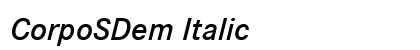 CorpoSDem Italic Preview