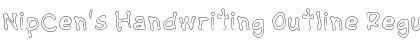 NipCen's Handwriting Outline Regular Font