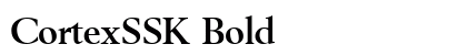 CortexSSK Bold preview