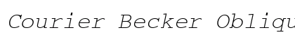 Courier Becker Oblique preview