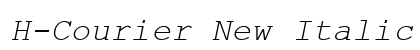 H-Courier New Italic Preview