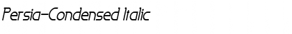 Persia-Condensed Italic Font