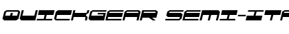 QuickGear Semi-Italic Semi-Italic Font