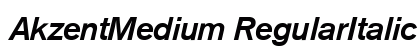 AkzentMedium RegularItalic Preview
