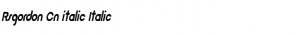 Rsgordon Cn italic Italic Font