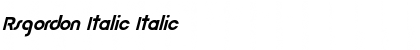 Rsgordon Italic Italic Font