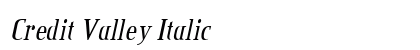 Credit Valley Italic preview