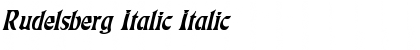 Download Rudelsberg Italic Font