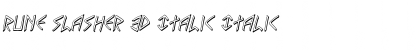 Download Rune Slasher 3D Italic Font