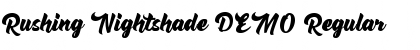 Rushing Nightshade DEMO Regular Font