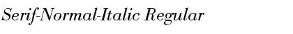 Serif-Normal-Italic Regular Font