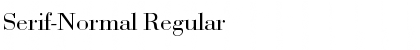 Serif-Normal Regular Font