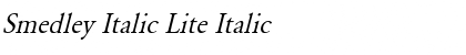 Download Smedley Italic Lite Font
