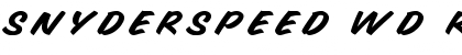 SnyderSpeed Wd Regular Font