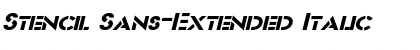 Stencil Sans-Extended Italic Font
