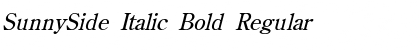 SunnySide Italic Bold Regular Font