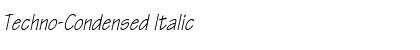 Techno-Condensed Italic Font