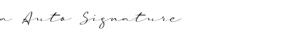 a Auto Signature Regular Font