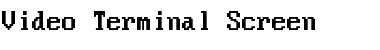 Download Video Terminal Screen Font