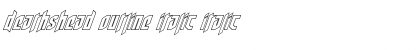 Deathshead Outline Italic Italic Font