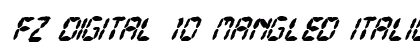 FZ DIGITAL 10 MANGLED ITALIC Normal preview