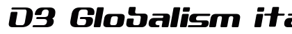 D3 Globalism italic Regular preview