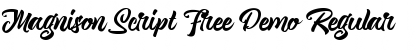 Magnison Script Free Demo Regular Font