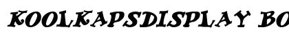 KoolKapsDisplay Bold Italic Preview