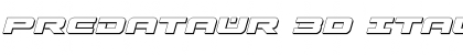 Download Predataur 3D Italic Font