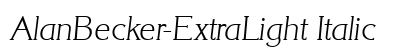 AlanBecker-ExtraLight Italic preview