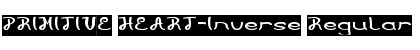 Download PRIMITIVE HEART-Inverse Font