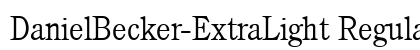 DanielBecker-ExtraLight Regular preview
