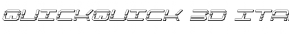 QuickQuick 3D Italic Italic Font