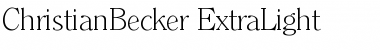ChristianBecker-ExtraLight Regular Font