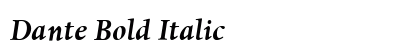 Dante Bold Italic Preview