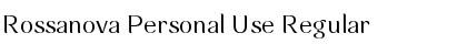Rossanova Personal Use Regular Font