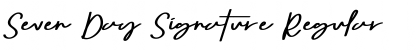 Seven Day Signature Regular Font