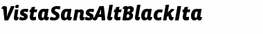 Download VistaSansAltBlackIta Font