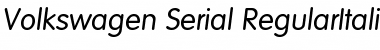 Volkswagen-Serial RegularItalic Font