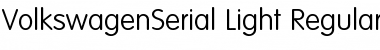 VolkswagenSerial-Light Regular Font