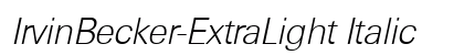IrvinBecker-ExtraLight Italic preview