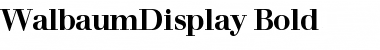 WalbaumDisplay Bold Font